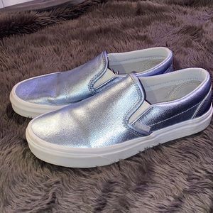 iridescent slip on VANS
